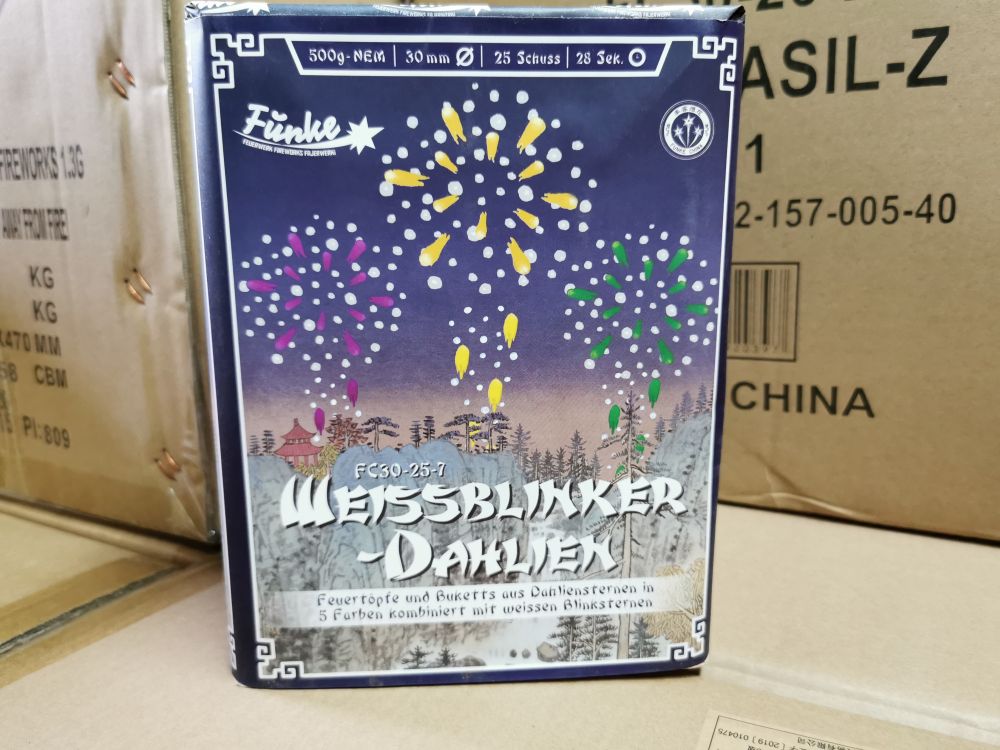 Weissblinker-Dahlien - Feuerwerksbatterie von Funke Feuerwerk kaufen